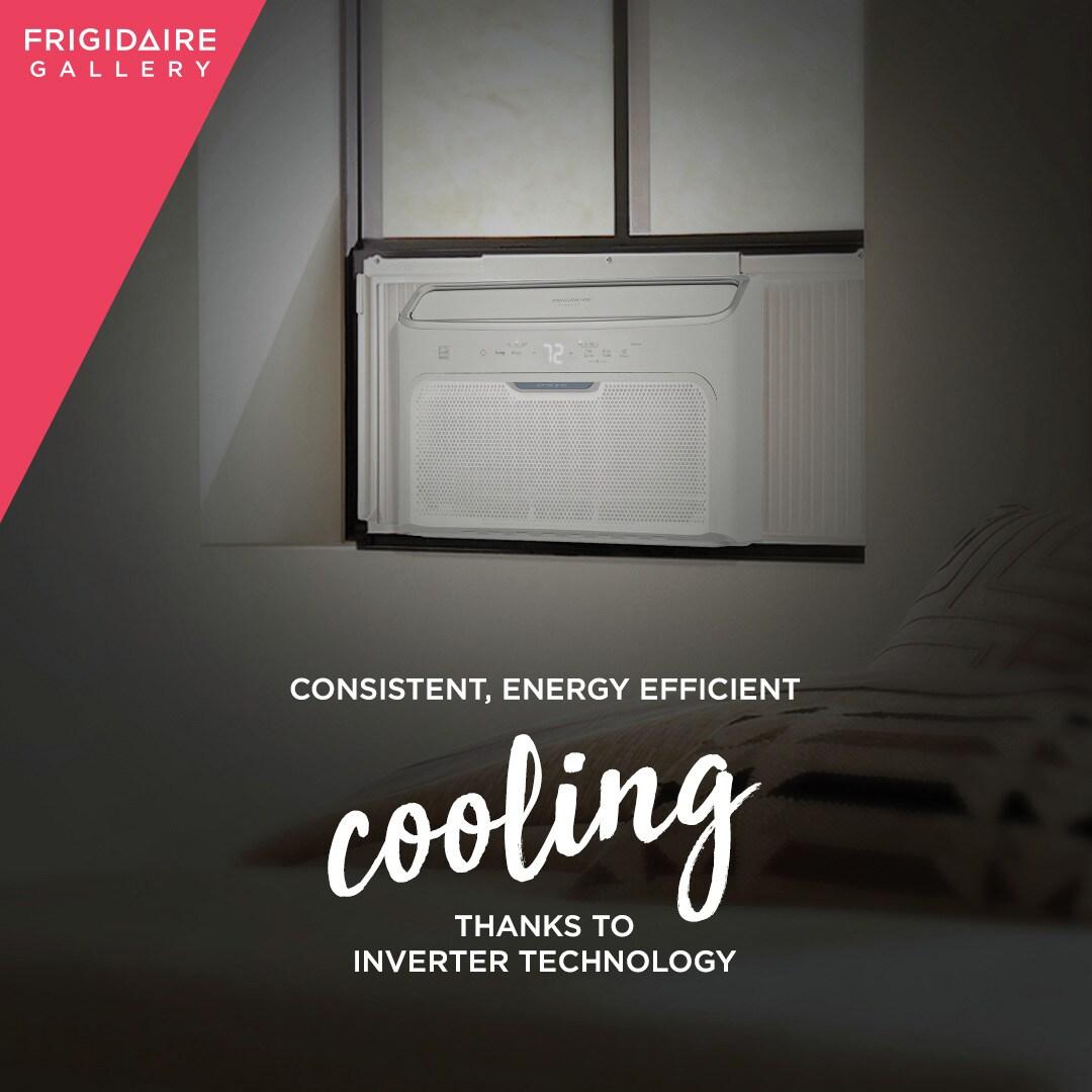 Frigidaire GHWQ123WC1 Frigidaire Gallery 12,000 Btu Inverter Quiet Temp Smart Room Air Conditioner
