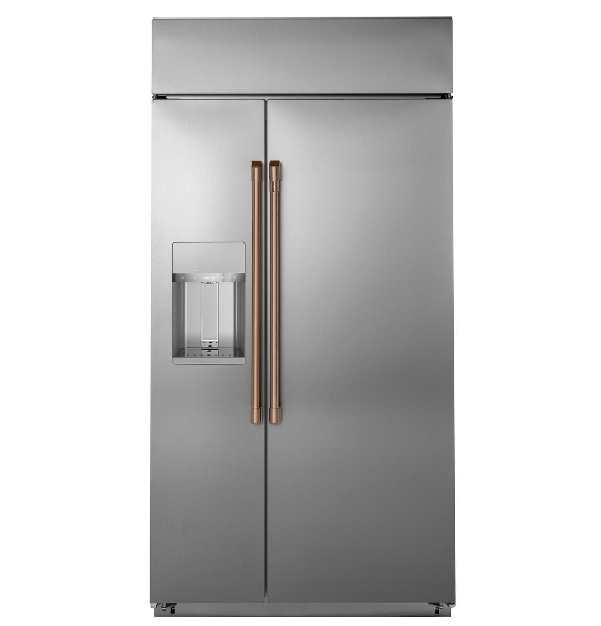 Cafe CSB48YP2RS1 Café™ 48" Smart Built-In Side-By-Side Refrigerator With Dispenser
