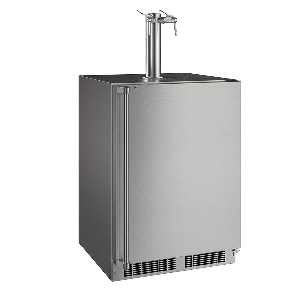 Marvel MOKR124SSD1A 24-In Outdoor Built-In Dispenser With Twin Wine & Beverage Tap With Door Style - Stainless Steel, Dispenser Type - Twin Wine