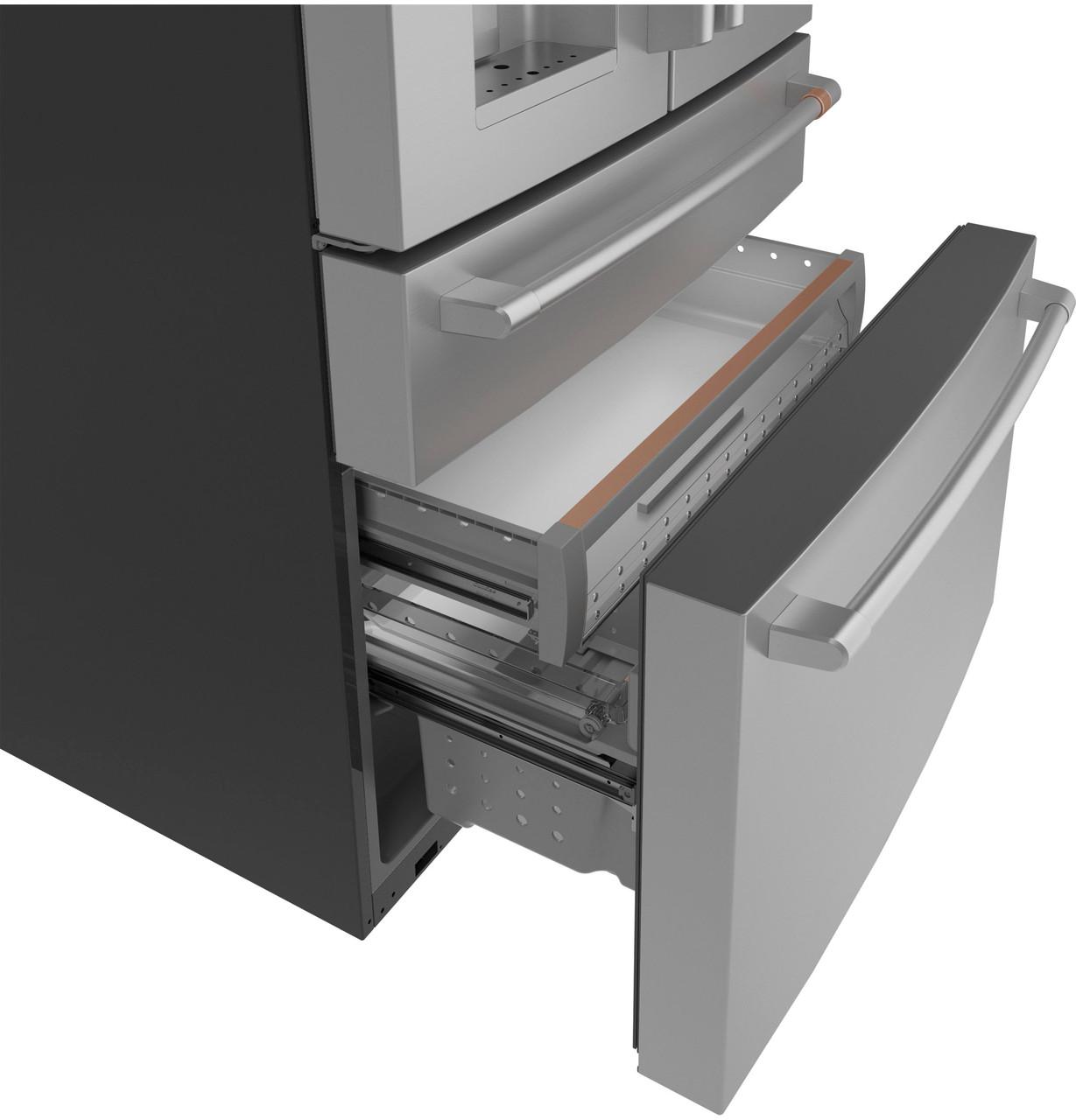 Cafe CXE22DP2PS1 Café™ Energy Star® 22.3 Cu. Ft. Smart Counter-Depth 4-Door French-Door Refrigerator