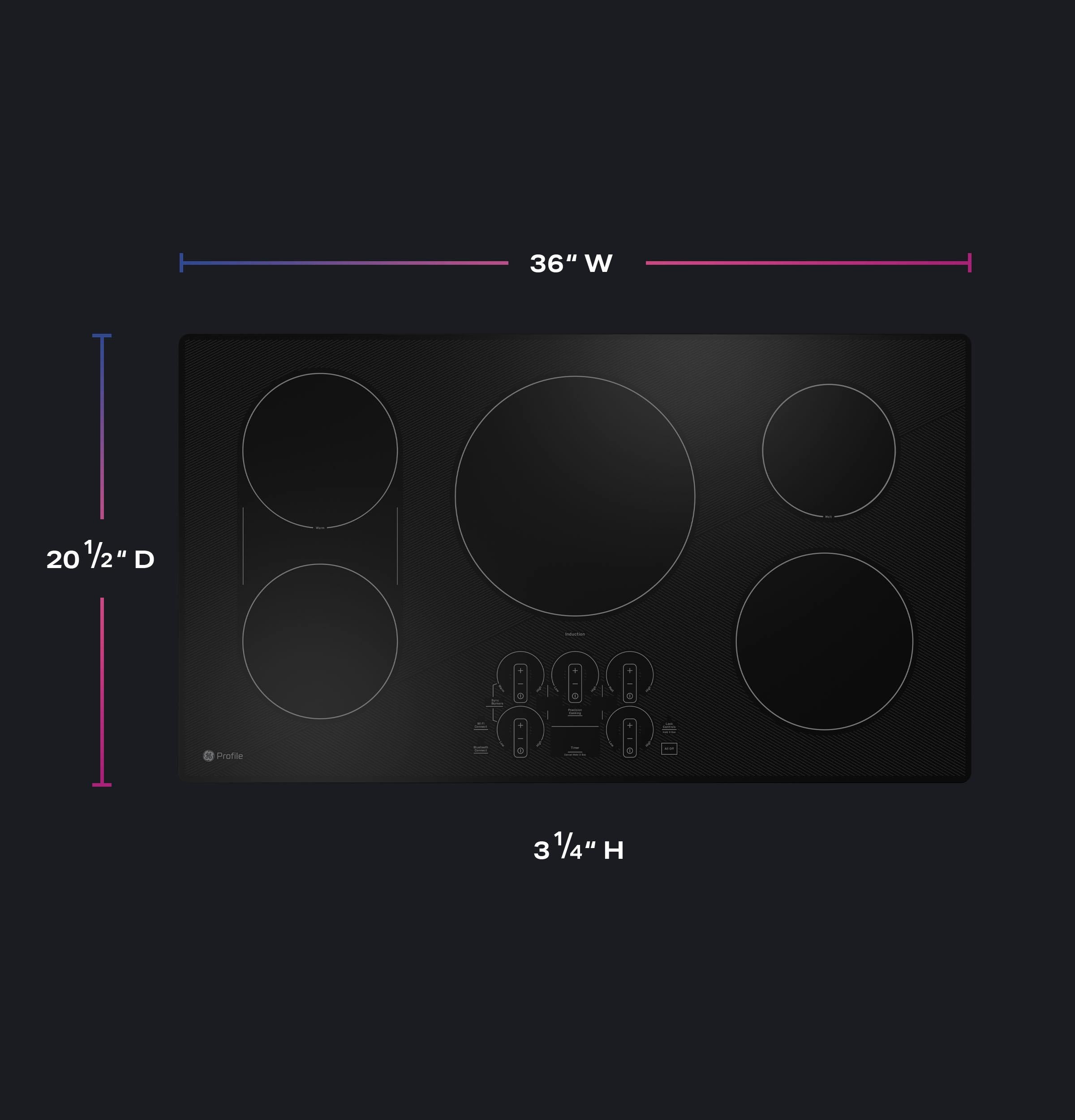 Ge Appliances PHP9036STSS Ge Profile™ 36" Built-In Touch Control Induction Cooktop