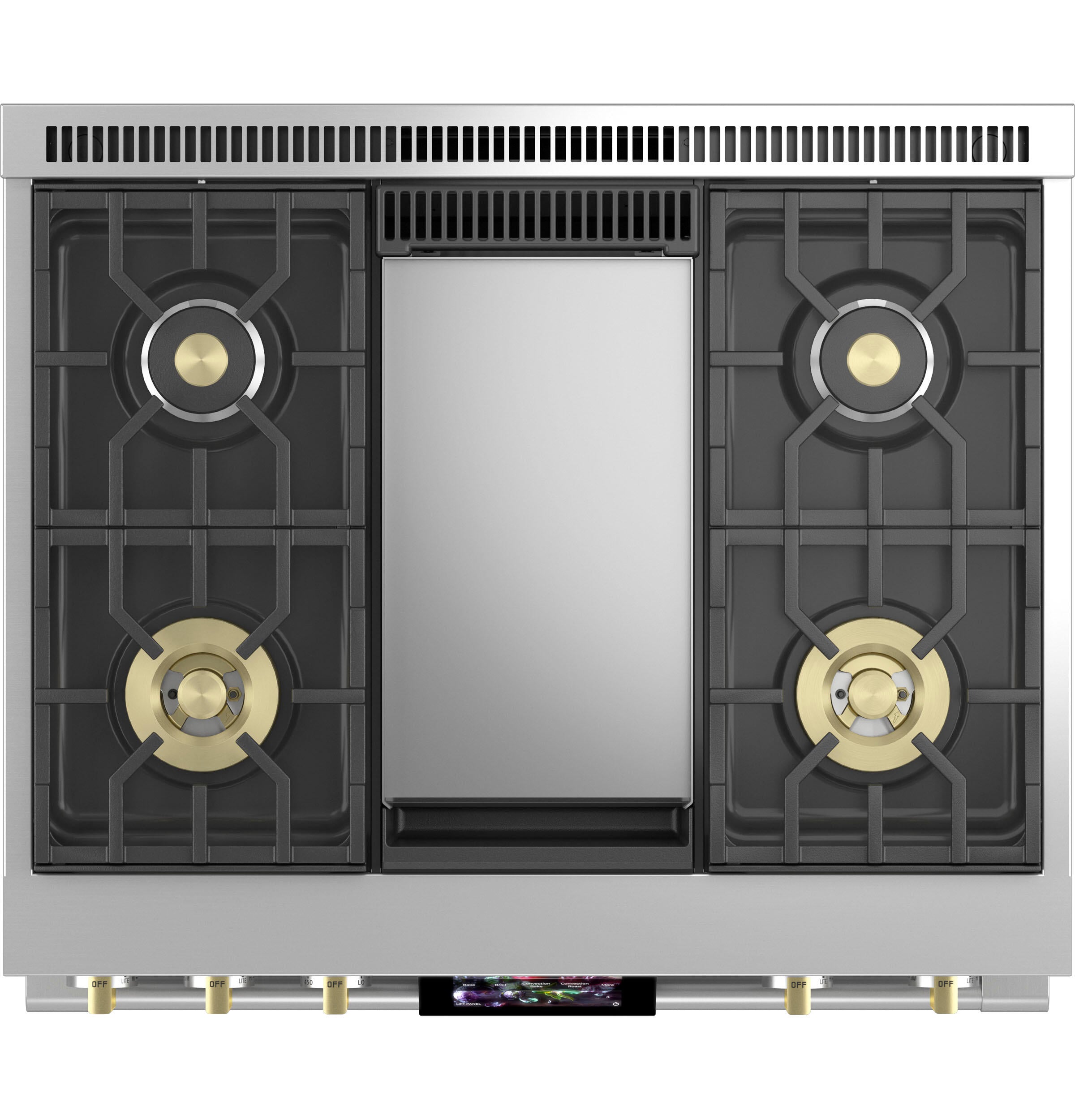 Monogram ZDP364NDTSS Monogram 36" Dual-Fuel Professional Range With 4 Burners And Griddle (Natural Gas)