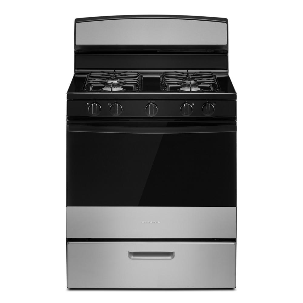 Amana AGR4203MNS Amana® 30-Inch Gas Range With Easy-Clean Glass Door