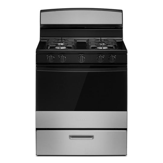 Amana AGR4203MNS Amana® 30-Inch Gas Range With Easy-Clean Glass Door