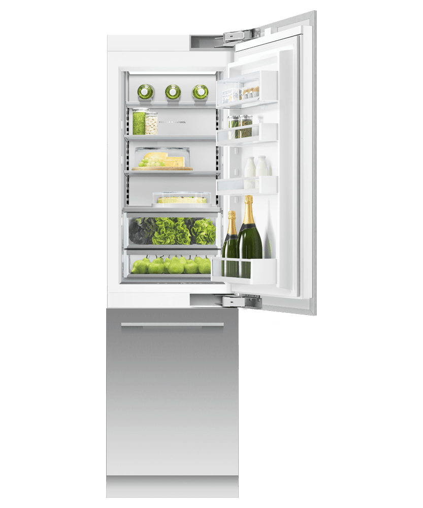 Fisher & Paykel RS2484WRU1 Integrated Refrigerator Freezer, 24", Ice & Water