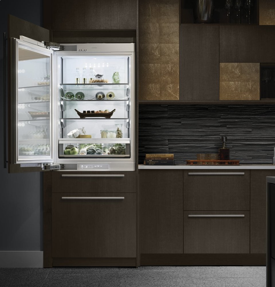 Monogram ZIK30GNNII Monogram 30" Integrated Glass-Door Refrigerator For Single Or Dual Installation