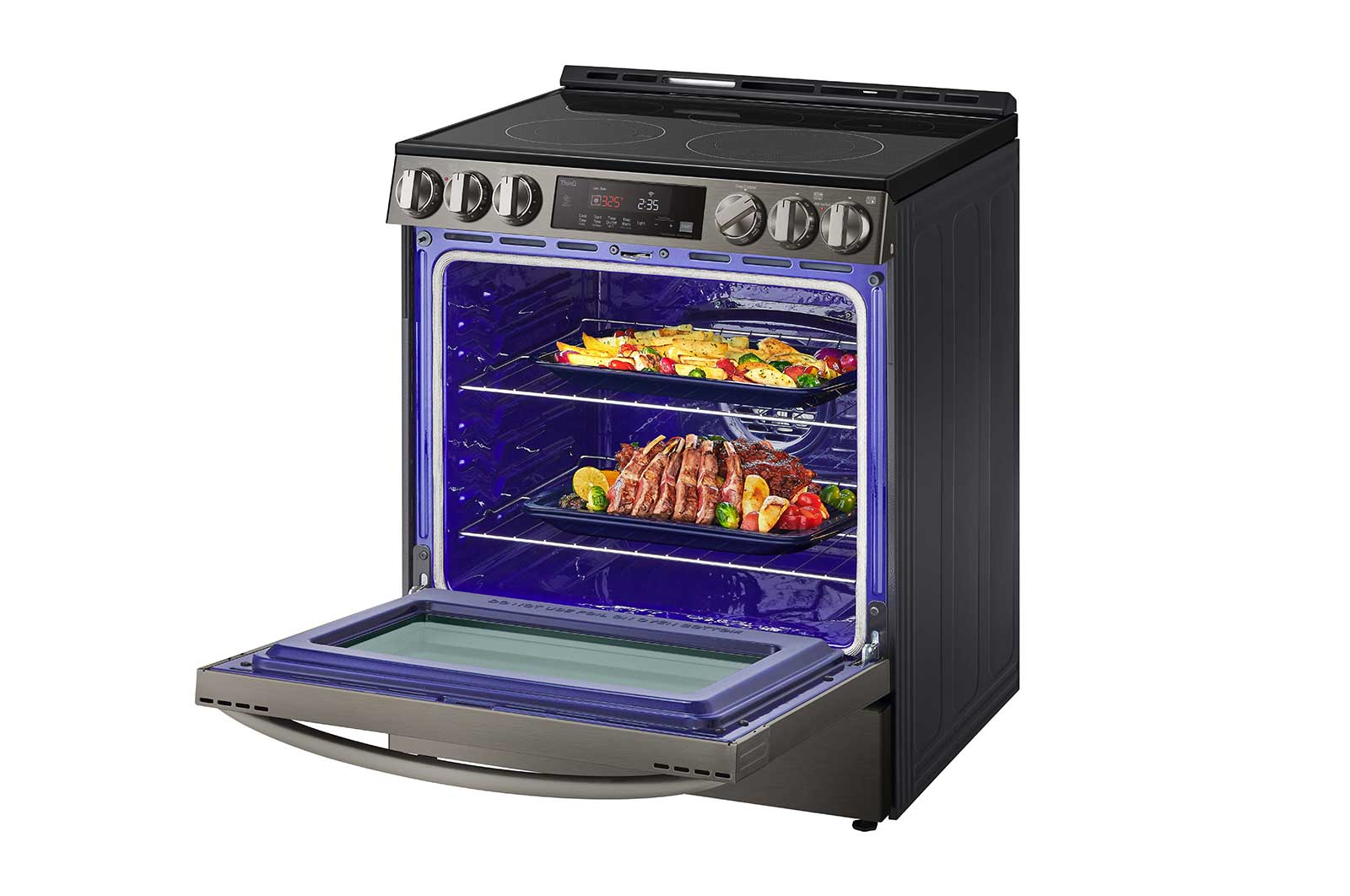Lg LSEL6333D 6.3 Cu Ft. Smart Wi-Fi Enabled Fan Convection Electric Slide-In Range With Air Fry & Easyclean®