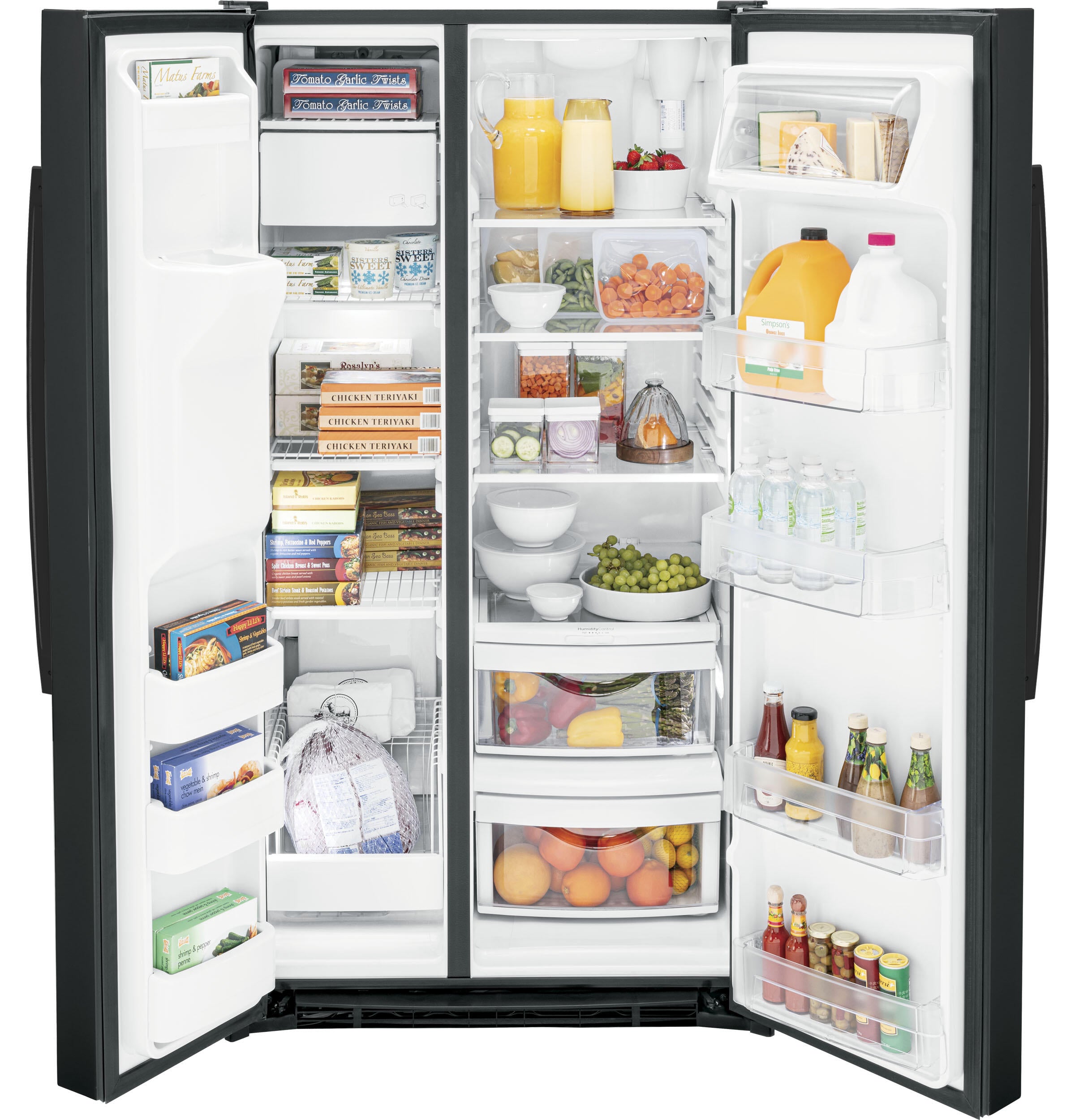 Ge Appliances GSE25GGPBB Ge® Energy Star® 25.3 Cu. Ft. Side-By-Side Refrigerator