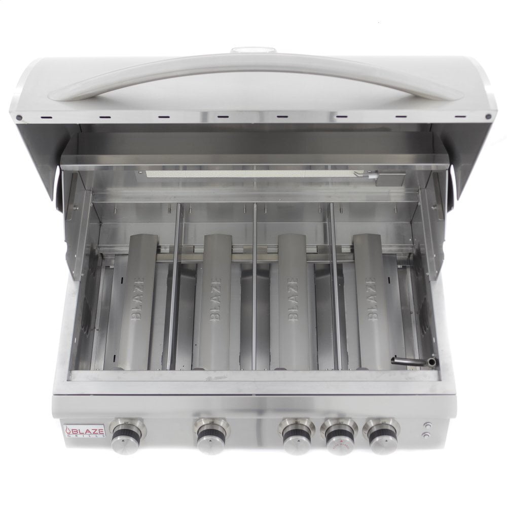 Blaze Grills BLZ4LTE2NG Blaze 32 Inch 4-Burner Lte Gas Grill With Rear Burner And Built-In Lighting System, With Fuel Type - Natural Gas