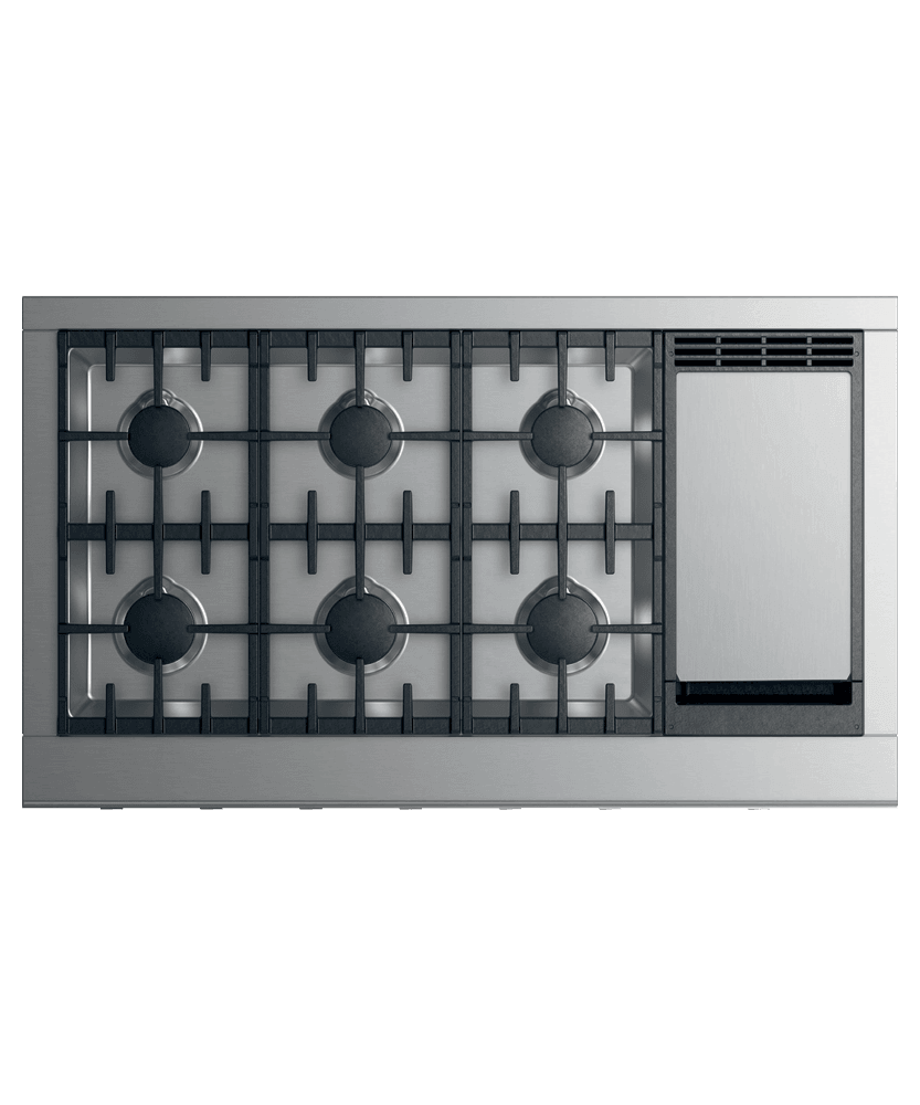 Fisher & Paykel CPV2486GDLN Gas Rangetop, 48", Griddle, Lpg