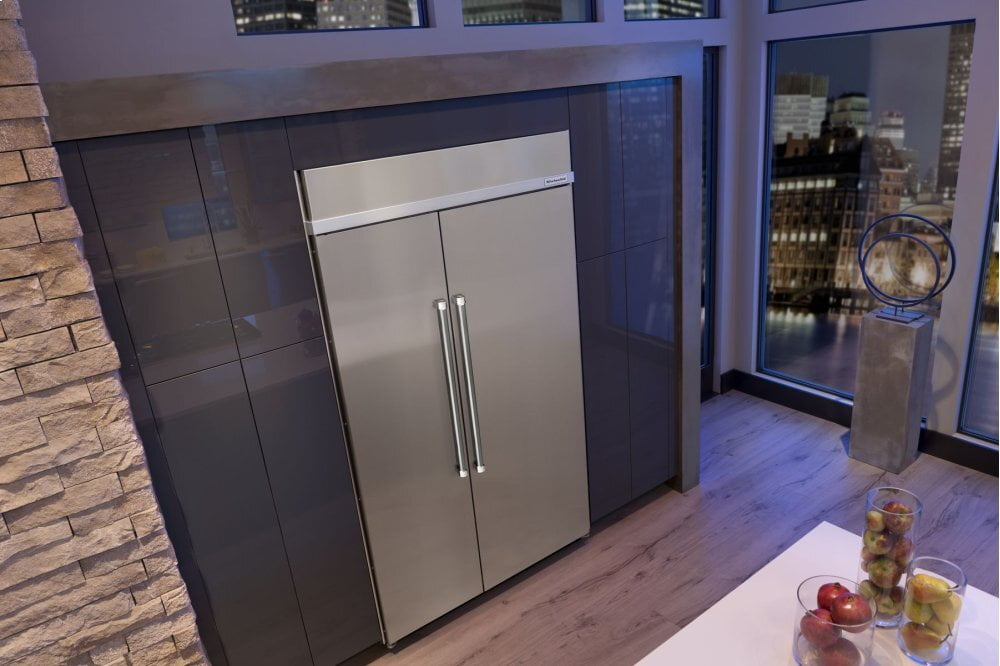 Kitchenaid KBSN608ESS 30.0 Cu. Ft 48-Inch Width Built-In Side By Side Refrigerator With Printshield™ Finish - Stainless Steel With Printshield™ Finish