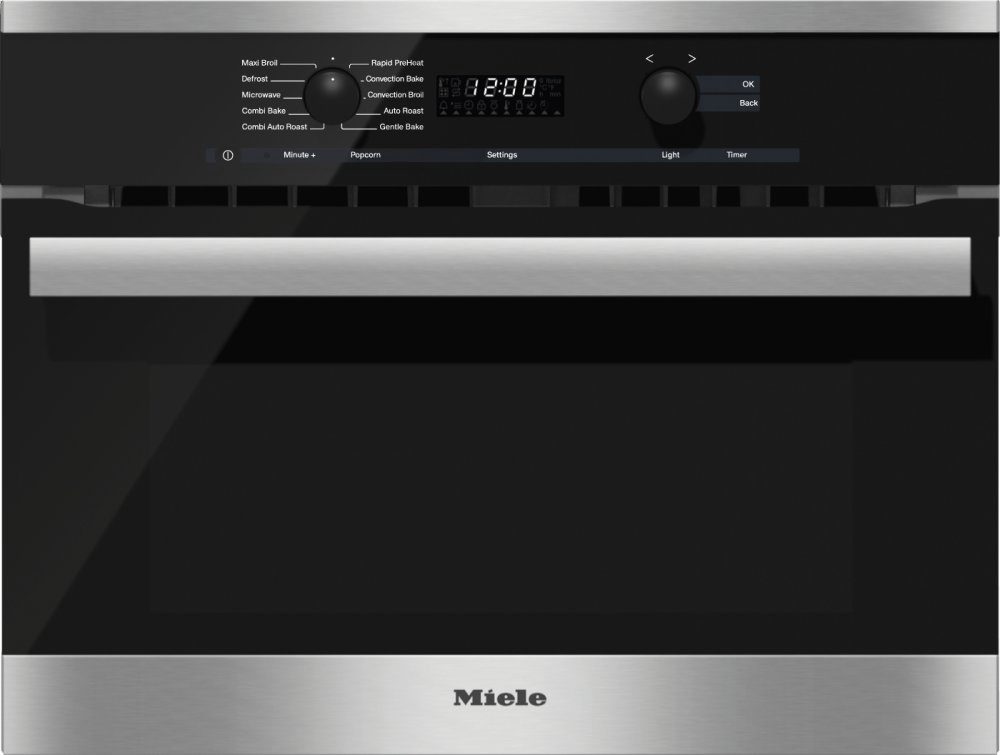 Miele H6200BMAMCLEANTOUCHSTEEL H 6200 Bm Am - 24 Inch Speed Oven With Electronic Clock/Timer And Combination Modes For Quick, Perfect Results.