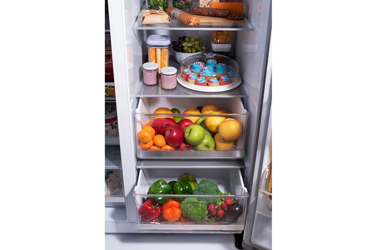 Lg LRSOC2306S 23 Cu. Ft. Smart Side-By-Side Counter-Depth Instaview® Refrigerator With Craft Ice™