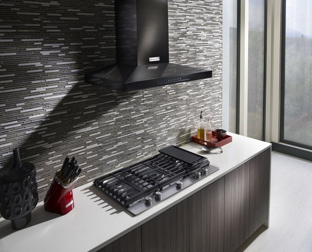 Kitchenaid KCGS956ESS 36" 5-Burner Gas Cooktop With Griddle - Stainless Steel