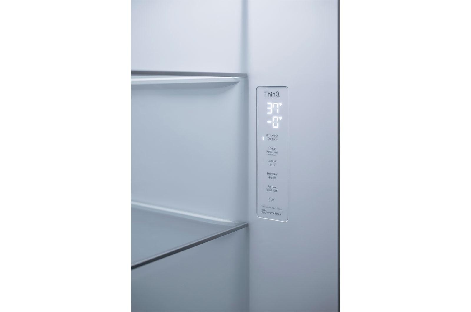 Lg LRSOC2306D 23 Cu. Ft. Side-By-Side Counter-Depth Instaview® Refrigerator With Craft Ice™