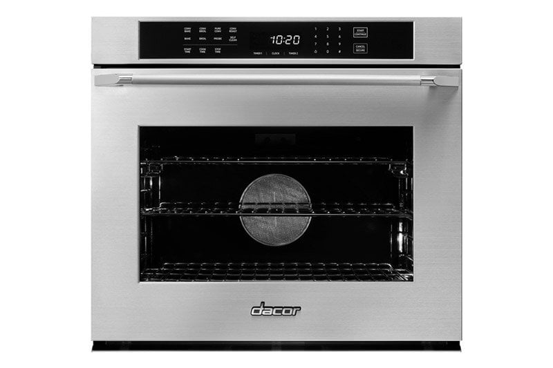 Dacor HWO130FS Heritage 30" Single Wall Oven, Silver Stainless Steel With Flush Handle