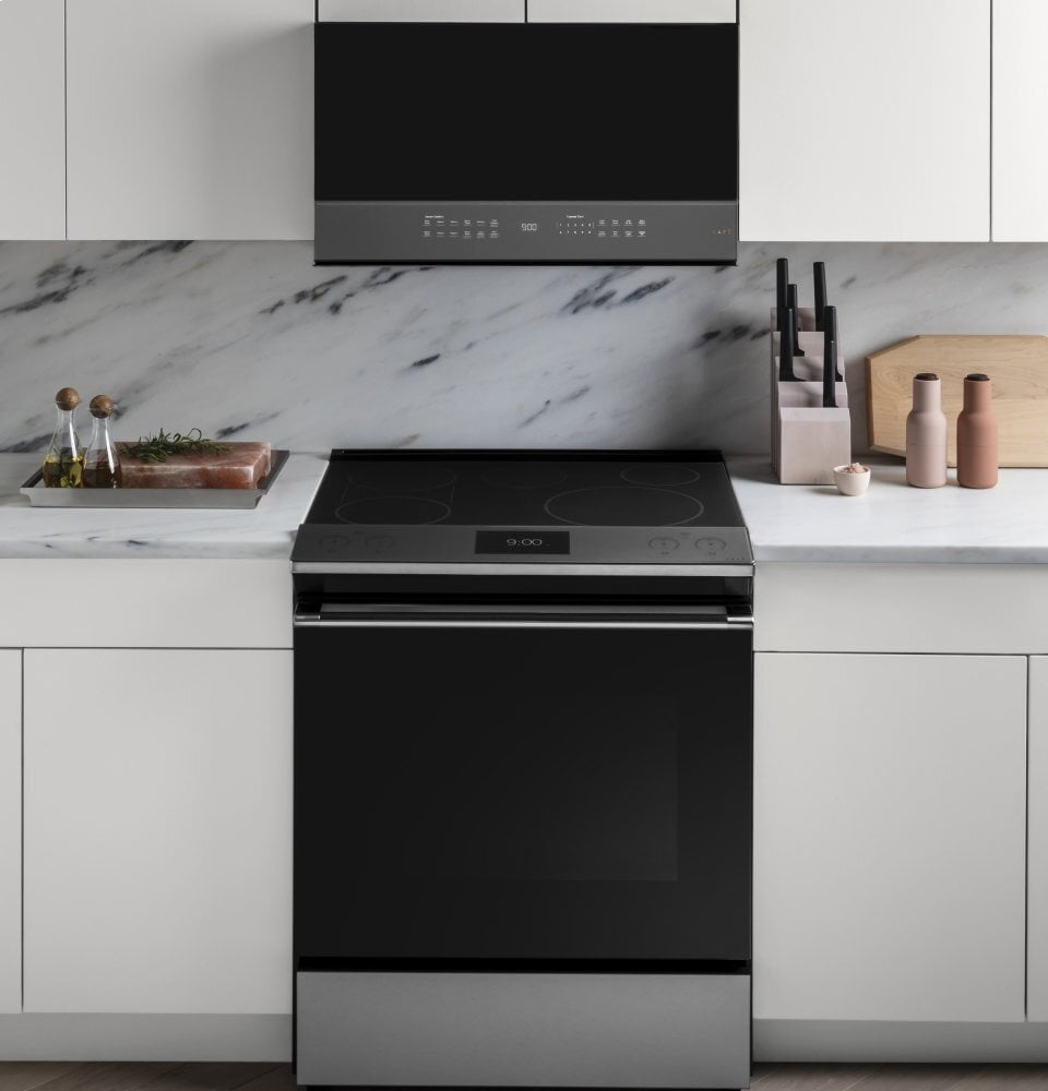 Cafe CVM721M2NS5 Café 2.1 Cu. Ft. Smart Over-The-Range Microwave Oven In Platinum Glass