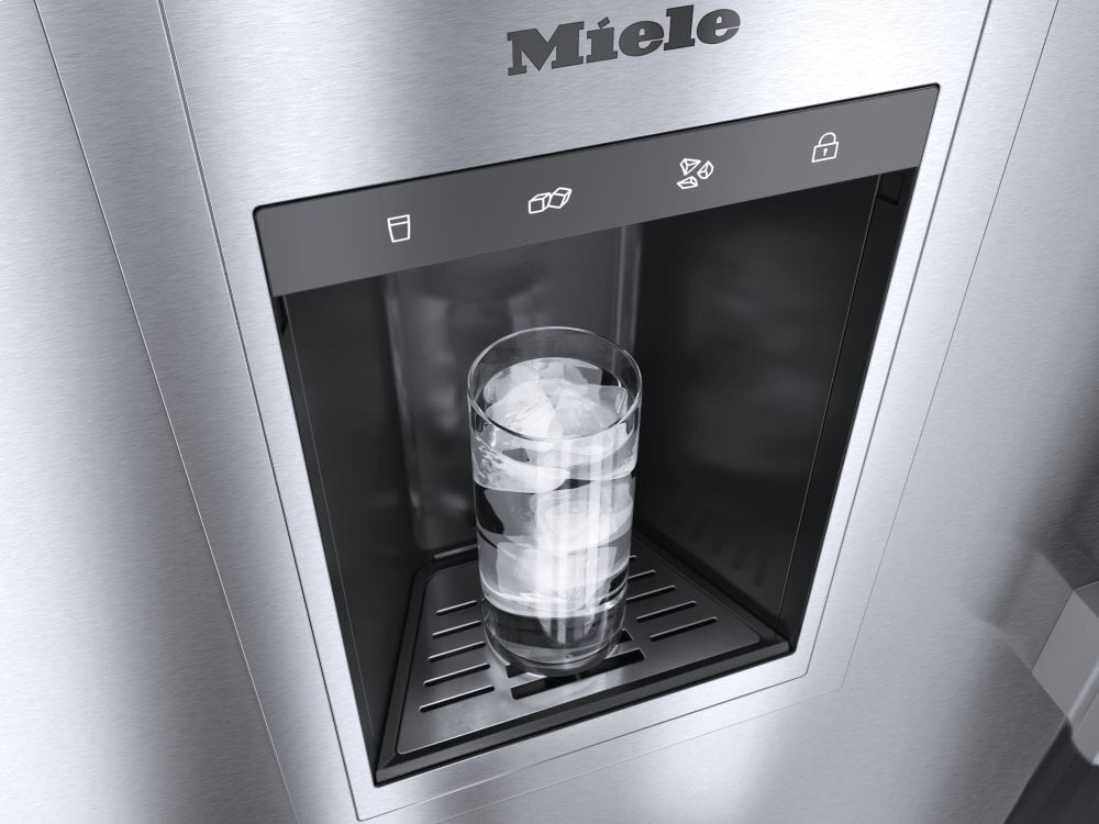 Miele F2471VI F 2471 Vi - Mastercool™ Freezer Integrated Icemaker Features Separate Water And Ice Dispensers.