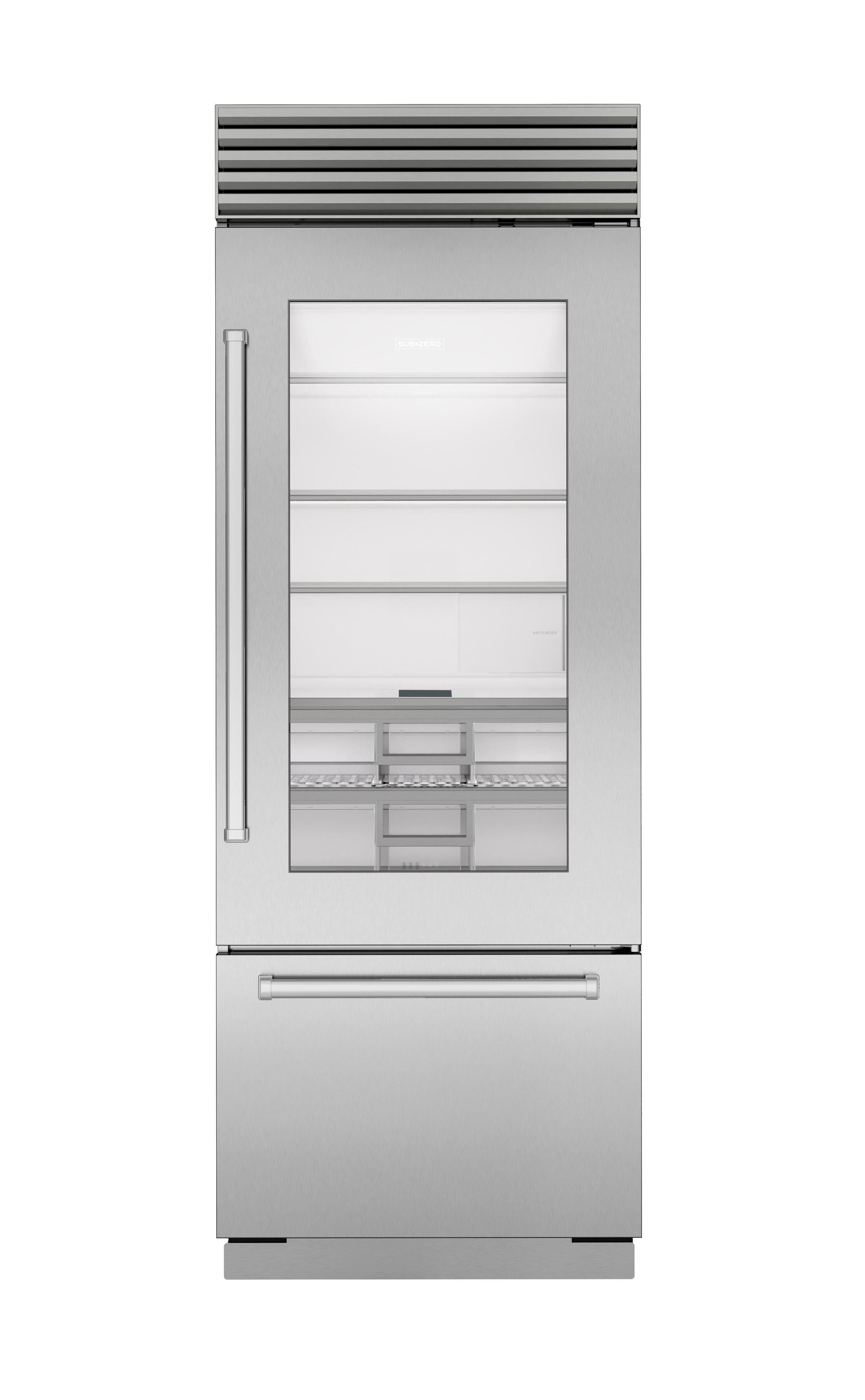Sub-Zero CL3050UGSTL 30" Classic Over-And-Under Refrigerator/Freezer With Glass Door