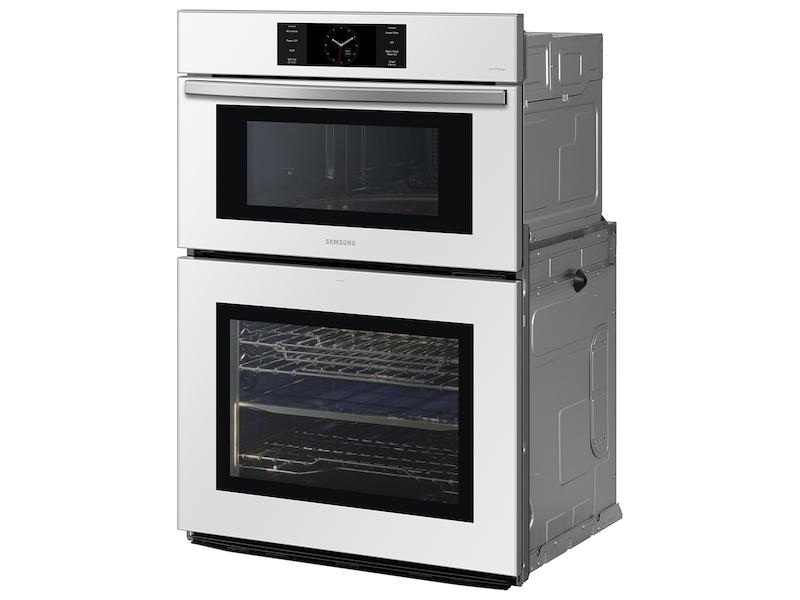 Samsung NQ70CB700D12 Bespoke 30" Microwave Combination Wall Oven With With Flex Duo™ In White Glass