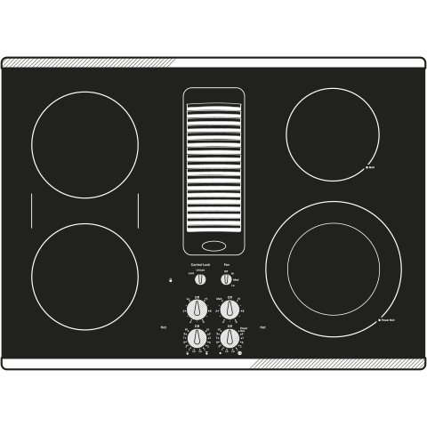 Ge Appliances PP9830SRSS Ge Profile™ 30" Downdraft Electric Cooktop