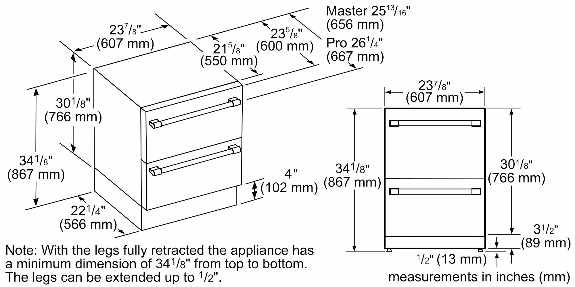 Thermador T24UC905DP Freedom® 24 Inch Uc Refrigerator Freezer - Custom 24'' Panel Ready T24Uc905Dp