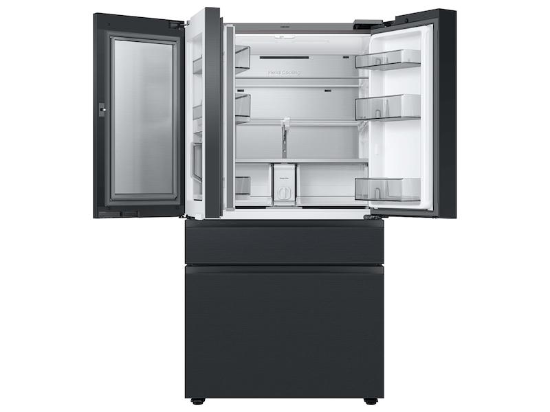 Samsung RF29BB89008M Bespoke 4-Door French Door Refrigerator (29 Cu. Ft.) - With Top Left And Family Hub™ Panel In Charcoal Glass - And Matte Black Steel Middle And Bottom Door Panels
