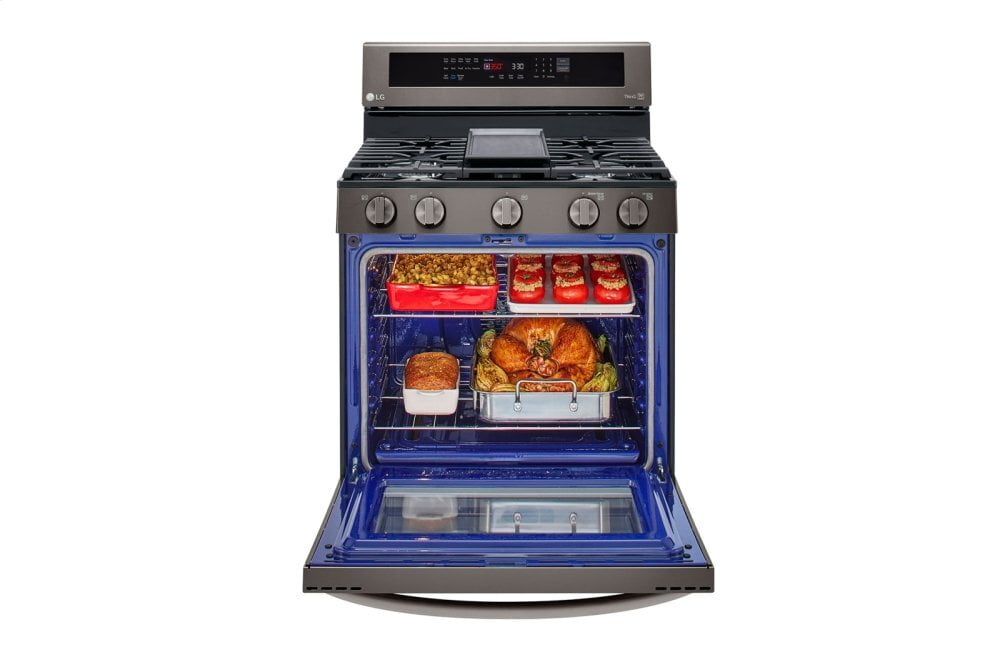 Lg LRGL5825D 5.8 Cu Ft. Smart Wi-Fi Enabled True Convection Instaview® Gas Range With Air Fry