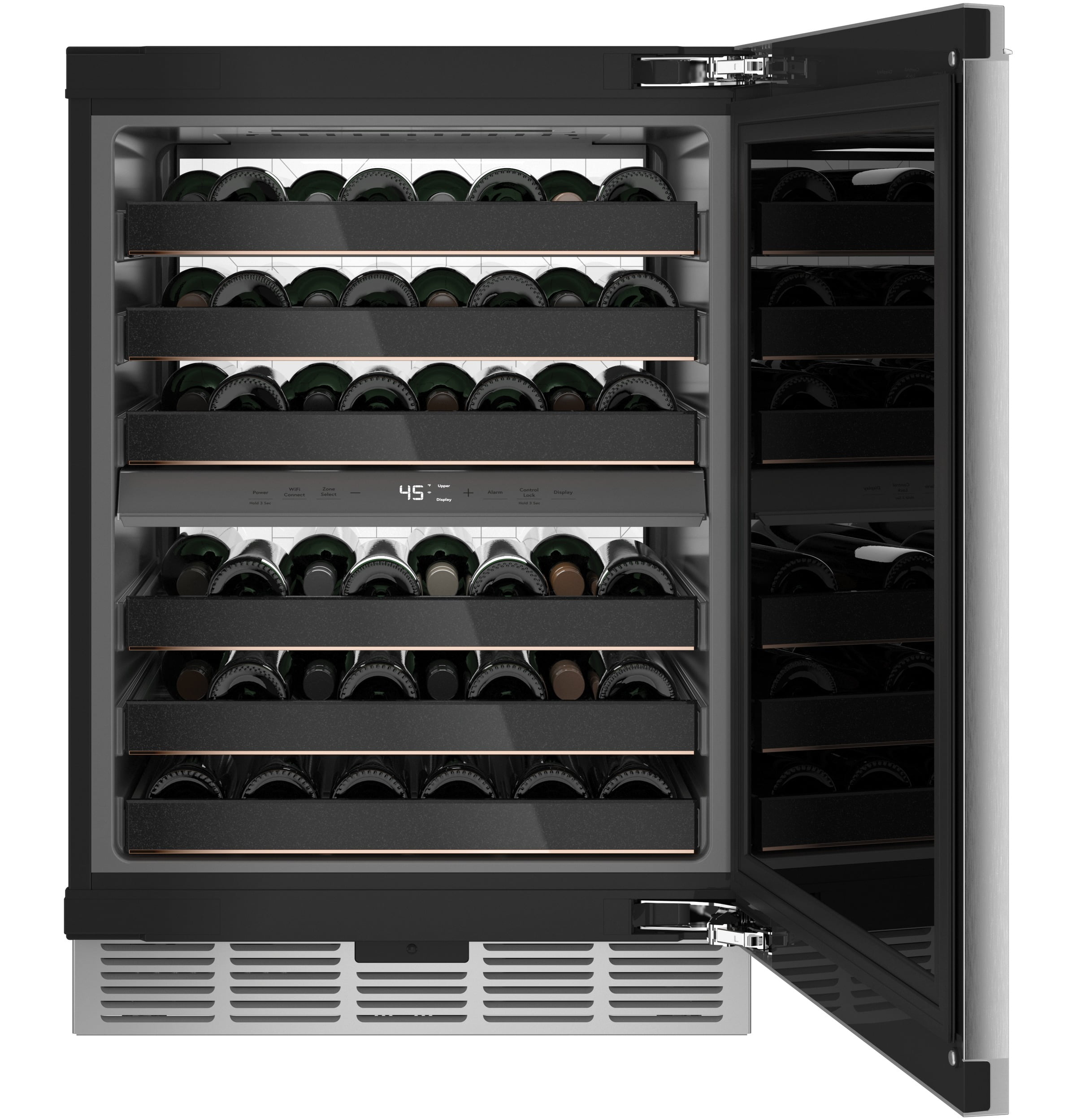 Cafe CCR06DM2PS5 Café Wine Center In Platinum Glass