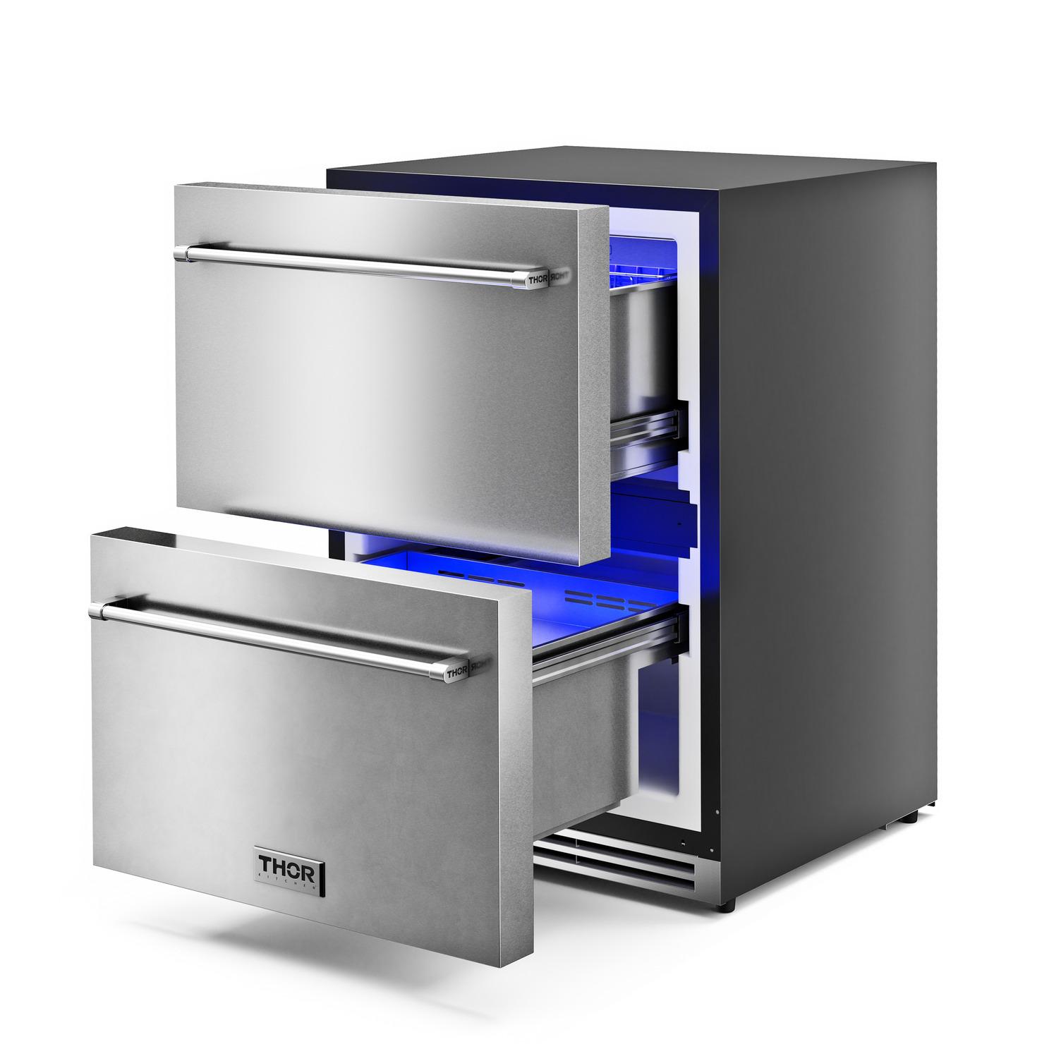 Thor Kitchen TRZ24U 24-Inch Indoor Outdoor Freezer Drawer In Stainless Steel - Trz24U