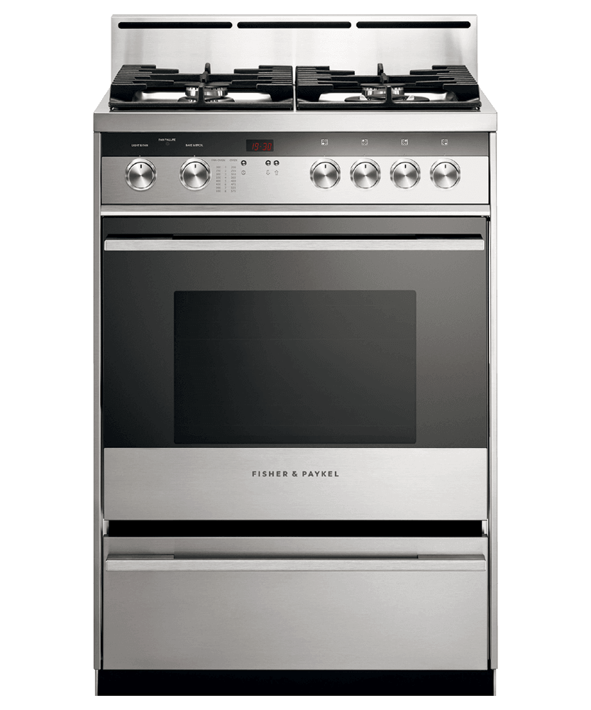 Fisher & Paykel OR24SDMBGX2N Gas Range, 24", 4 Burners