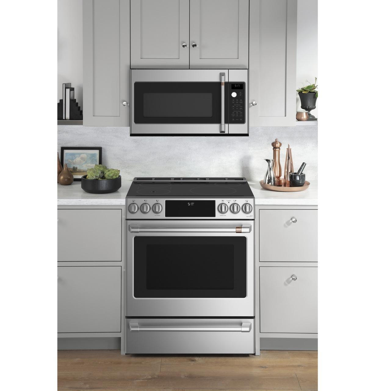 Cafe CHS90XP2MS1 Café™ 30" Smart Slide-In, Front-Control, Induction And Convection Range With In-Oven Camera