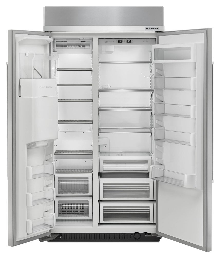 Kitchenaid KBSD602ESS 25.0 Cu. Ft 42-Inch Width Built-In Side By Side Refrigerator With Printshield™ Finish - Stainless Steel With Printshield™ Finish