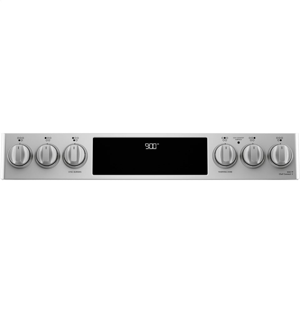 Cafe CHS900P2MS1 Café 30" Smart Slide-In, Front-Control, Induction And Convection Range With Warming Drawer