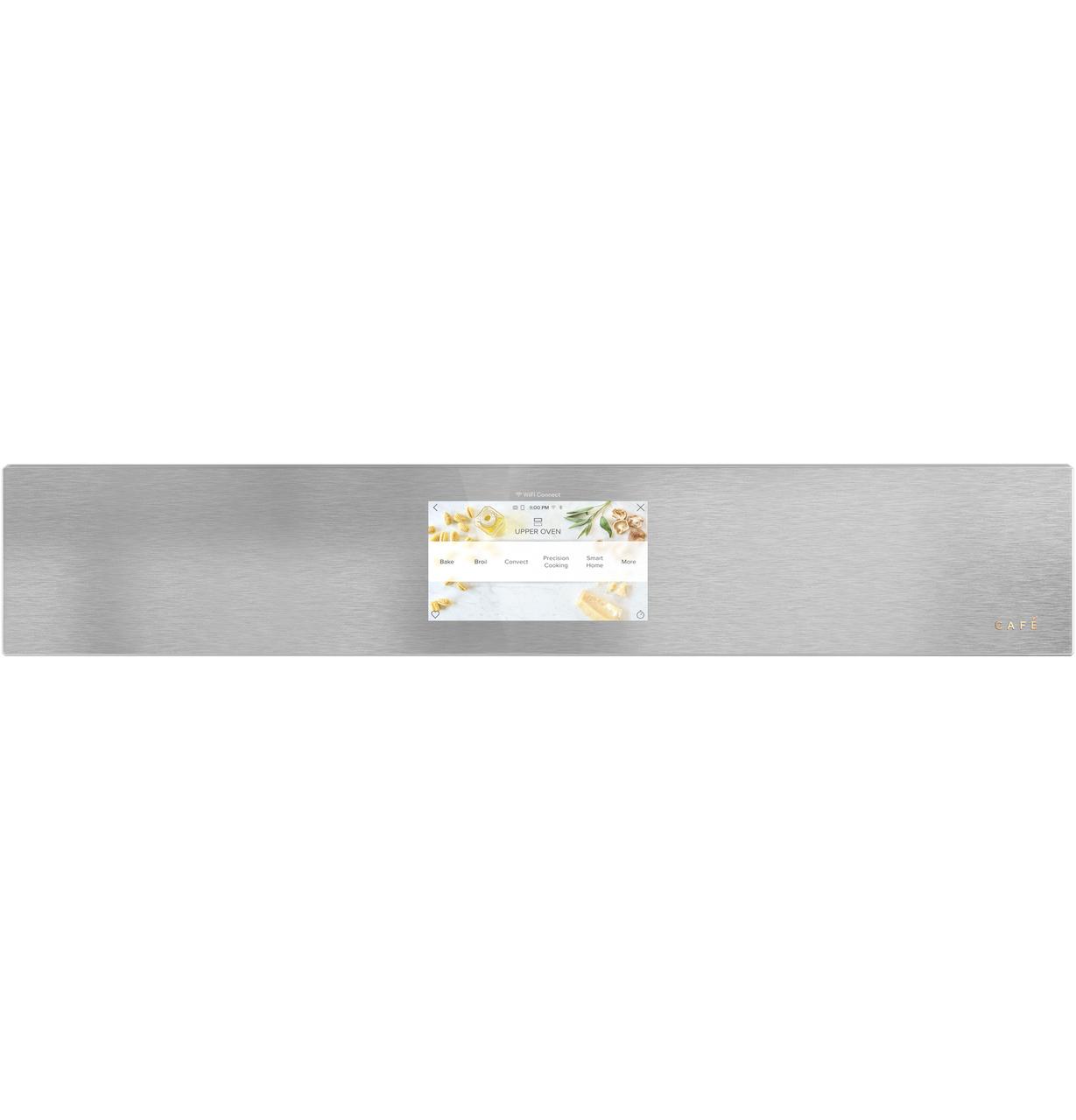 Cafe CTD90DM2NS5 Café™ Minimal Series 30" Smart Built-In Convection Double Wall Oven In Platinum Glass