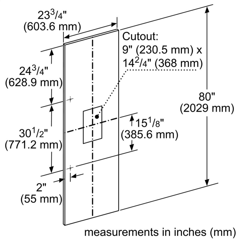 Thermador TFL24ID800 24" Stainless Steel Panel For External Dispenser - Flat Tfl24Id800