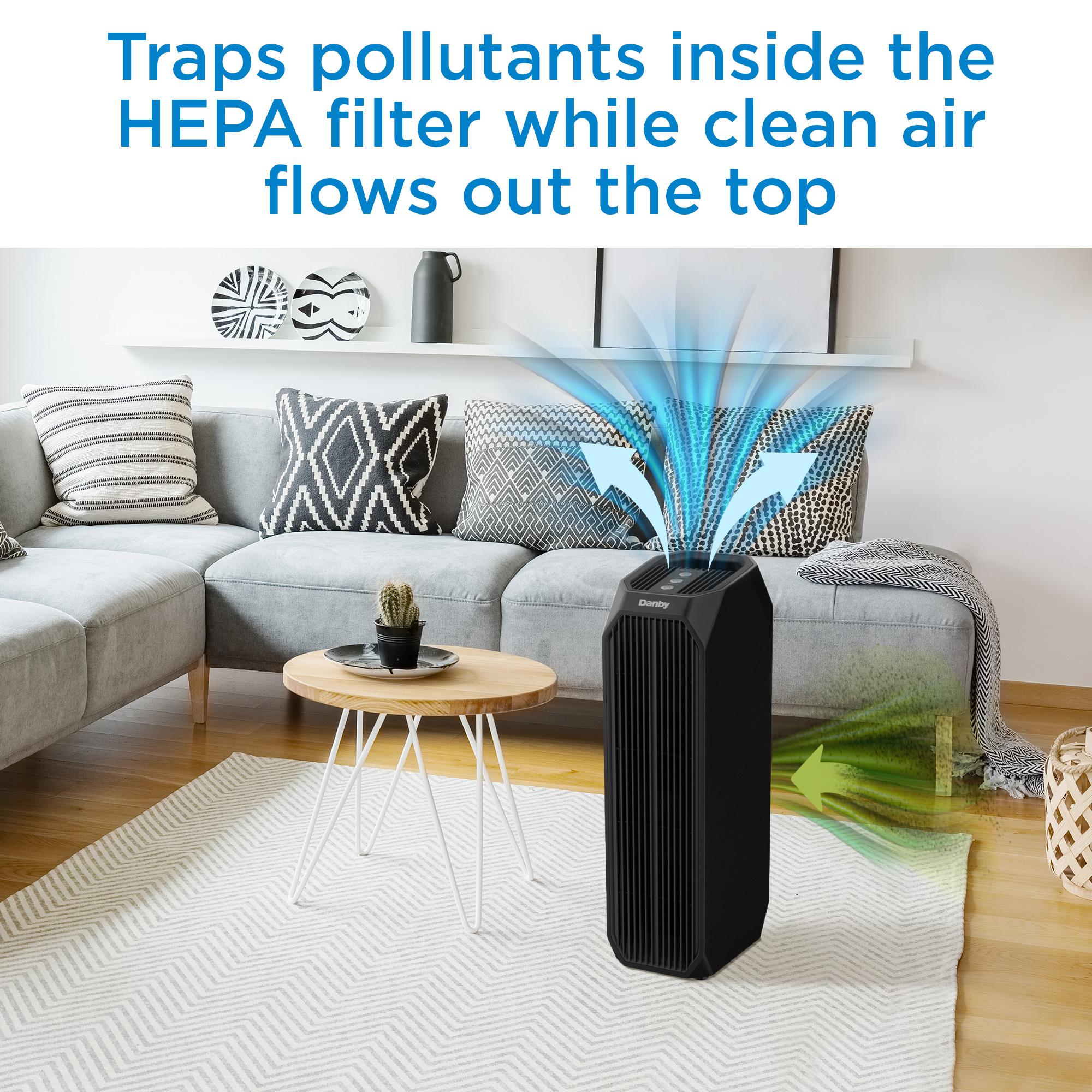 Danby DAP143BABUV Danby Air Purifier Up To 210 Sq. Ft. In Black