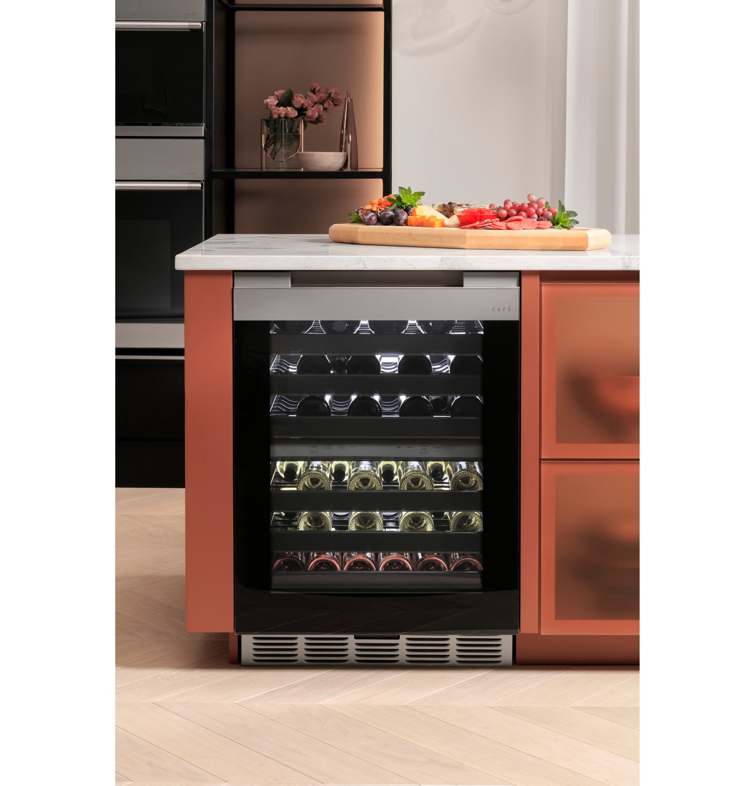 Cafe CCR06DM2PS5 Café Wine Center In Platinum Glass