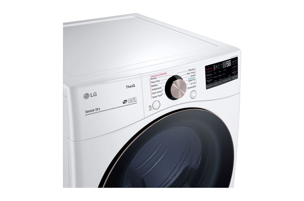 Lg DLGX4001W 7.4 Cu. Ft. Ultra Large Capacity Smart Wi-Fi Enabled Front Load Gas Dryer With Turbosteam™ And Built-In Intelligence
