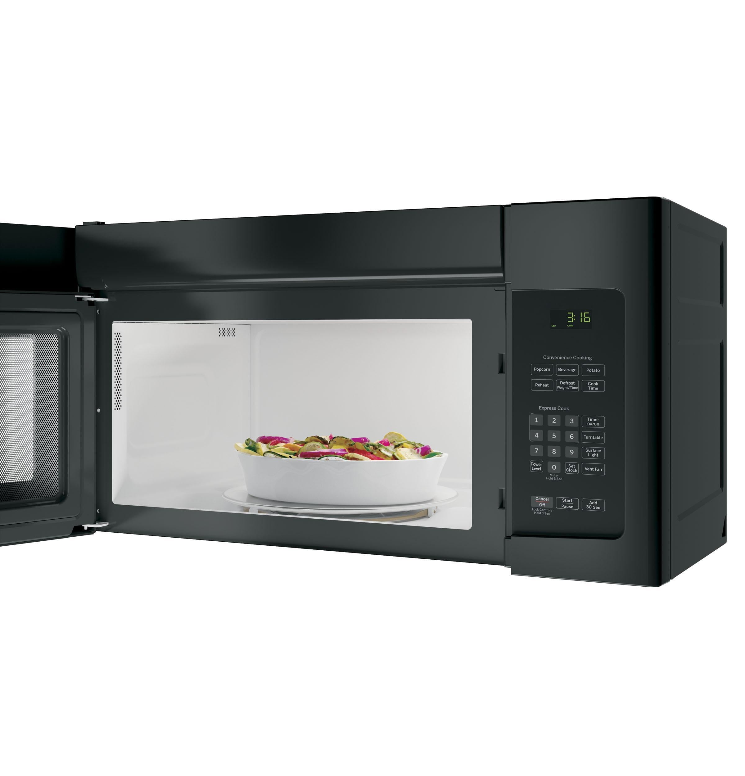 Ge Appliances JNM3163DJBB Ge® 1.6 Cu. Ft. Over-The-Range Microwave Oven With Recirculating Venting
