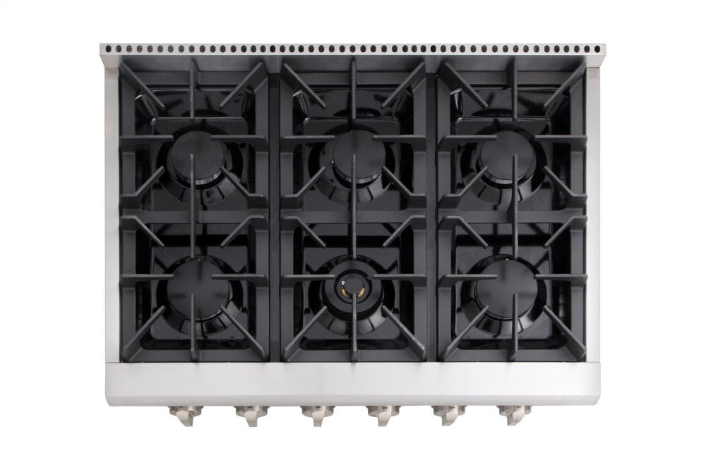 Thor Kitchen HRT3618U Professional 36 Inch 6 Burner Rangetop In Stainless Steel