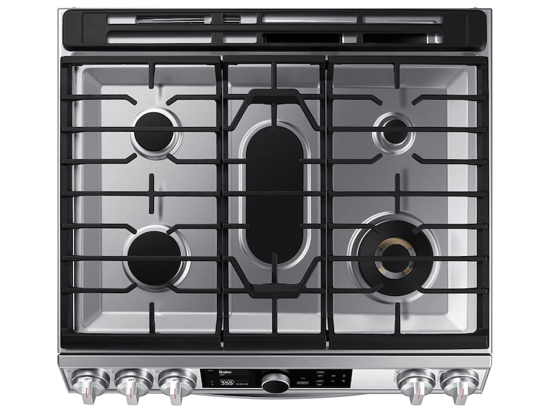 Samsung NY63T8751SS 6.3 Cu. Ft. Flex Duo™ Front Control Slide-In Dual Fuel Range With Smart Dial , Air Fry & Wi-Fi In Stainless Steel