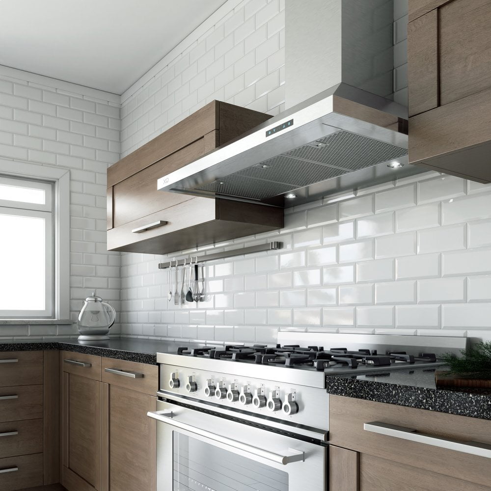 Xo Appliance XOV48KSE 48" 1000 Cfm Italian Made Wall Chimney Range Hood Stainless