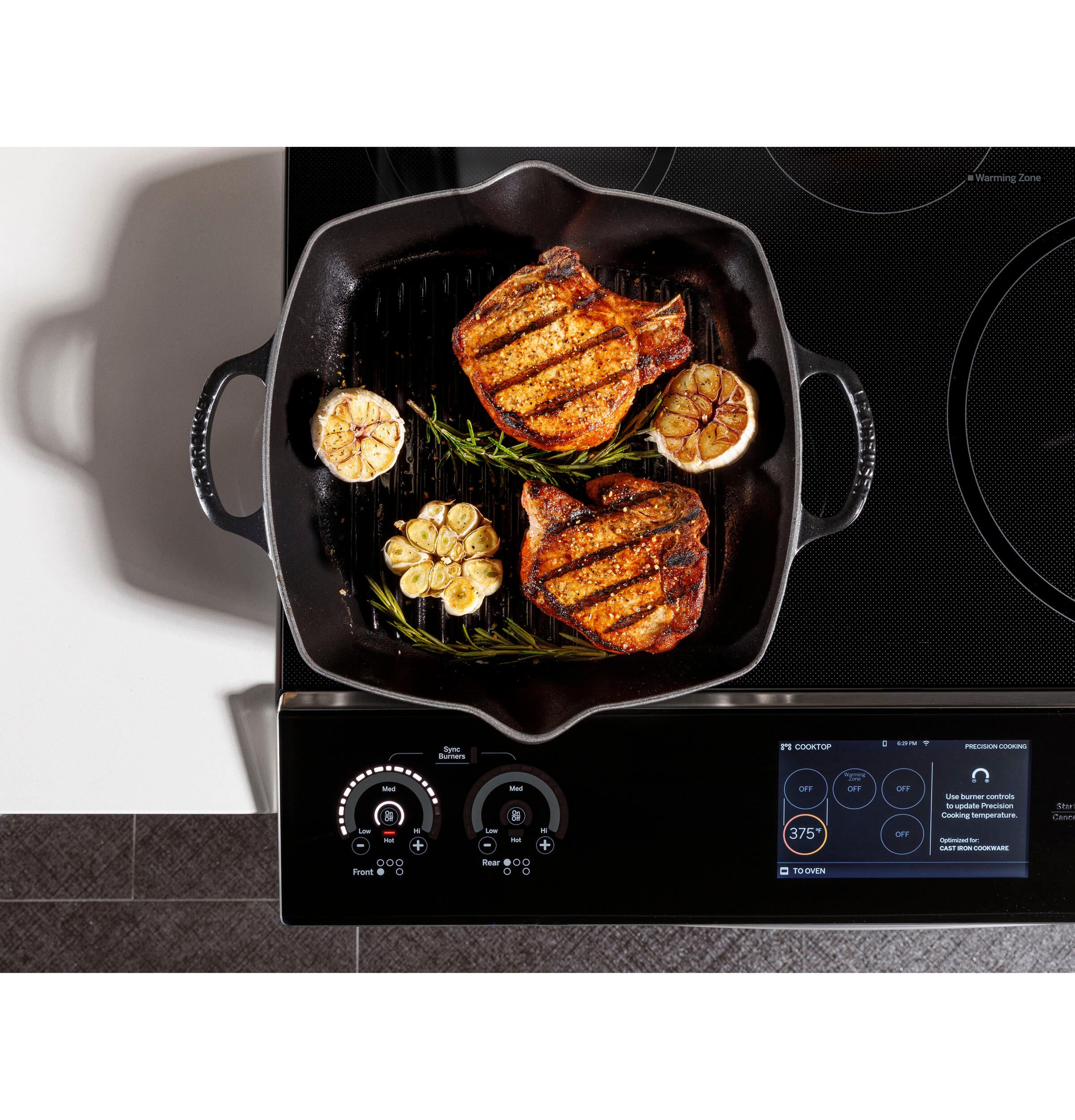 Ge Appliances PHS93XYPFS Ge Profile™ 30" Smart Slide-In Front-Control Induction Fingerprint Resistant Range With In Oven Camera