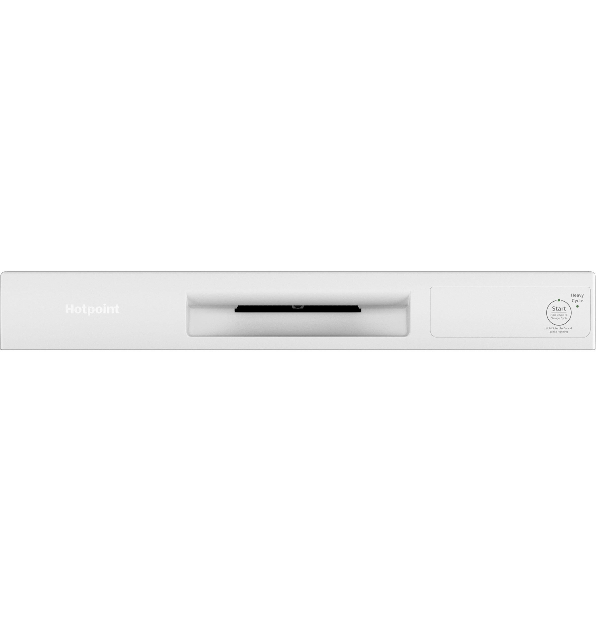Hotpoint HDF310PGRWW Hotpoint® One Button Dishwasher With Plastic Interior