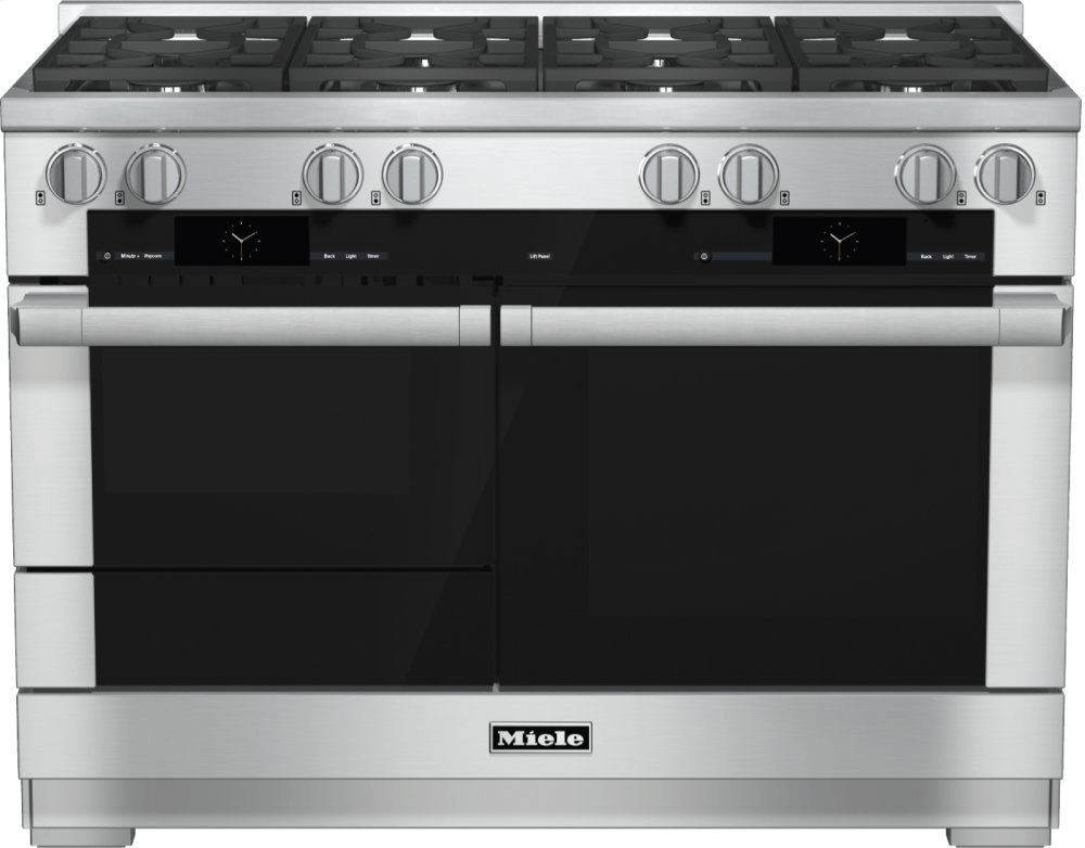 Miele HR19542LPCLEANTOUCHSTEEL Hr 1954-2 Lp - 48 Inch Range Dual Fuel With M Touch Controls, Moisture Plus And M Pro Dual Stacked Burners
