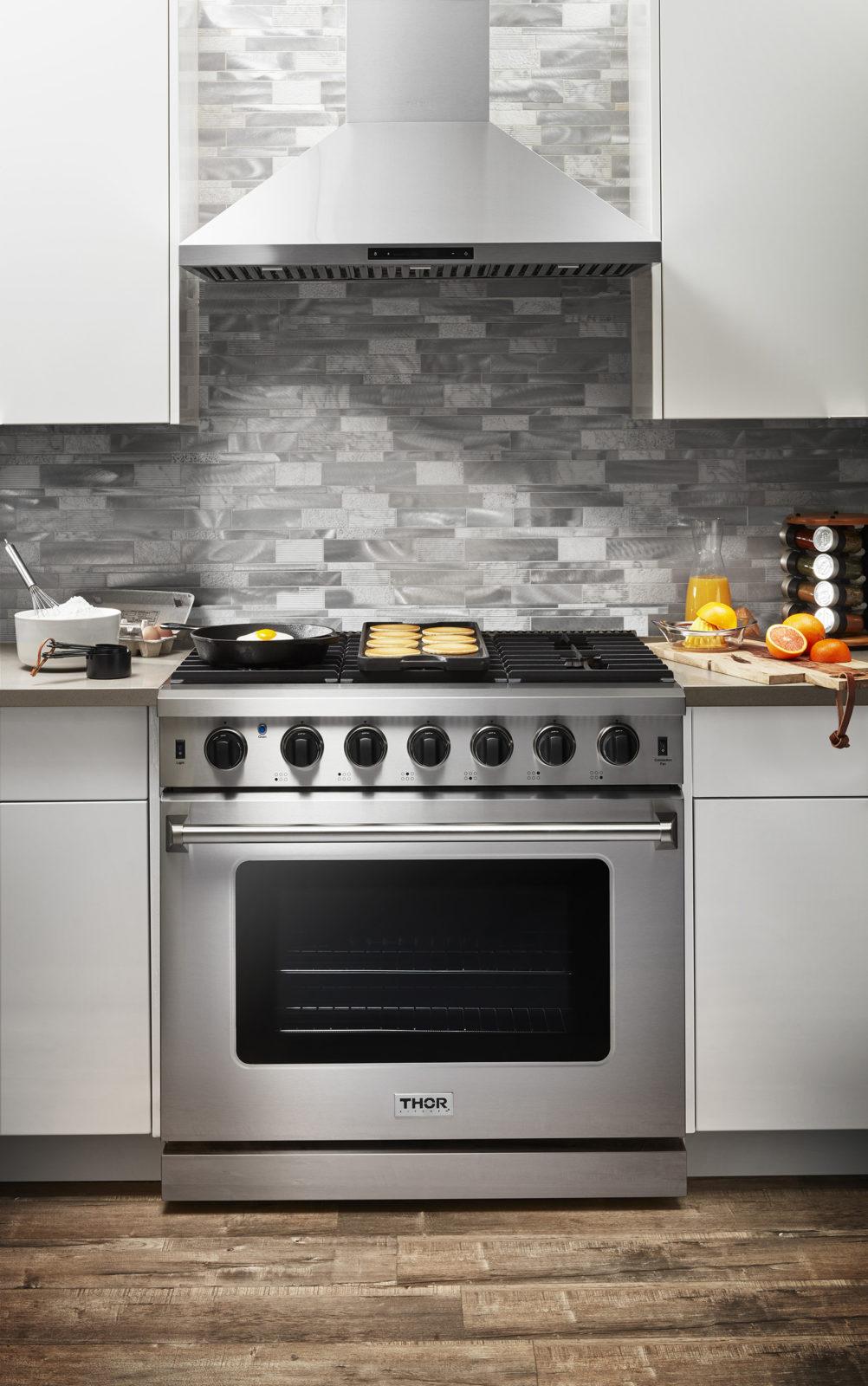 Thor Kitchen LRG3601ULP 36 Inch Gas Range In Stainless Steel - Liquid Propane