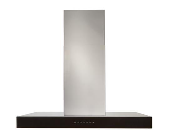 Best Range Hoods ICB3I36SBB Ispira 36-In. 650 Max Cfm Stainless Steel Island Range Hood With Purled™ Light System And Black Glass