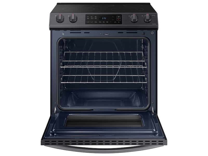 Samsung NE63T8111SG 6.3 Cu Ft. Front Control Slide-In Electric Range With Wi-Fi In Black Stainless Steel