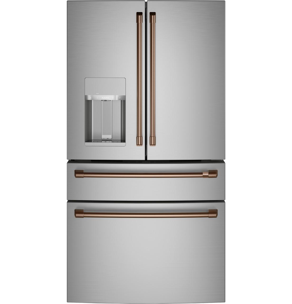 Cafe CXE22DP2PS1 Café™ Energy Star® 22.3 Cu. Ft. Smart Counter-Depth 4-Door French-Door Refrigerator